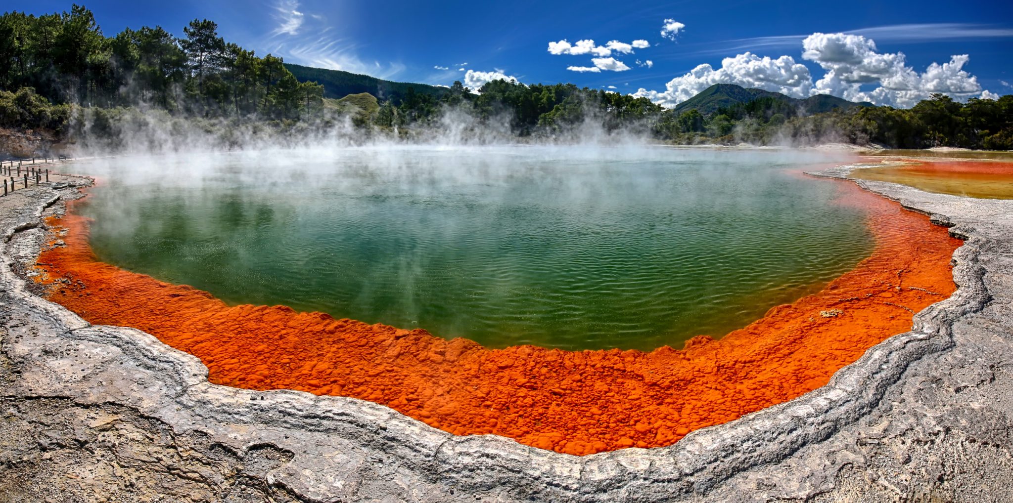 The beautiful Champagne Pool at Wai-O-Tapu, New Zealand