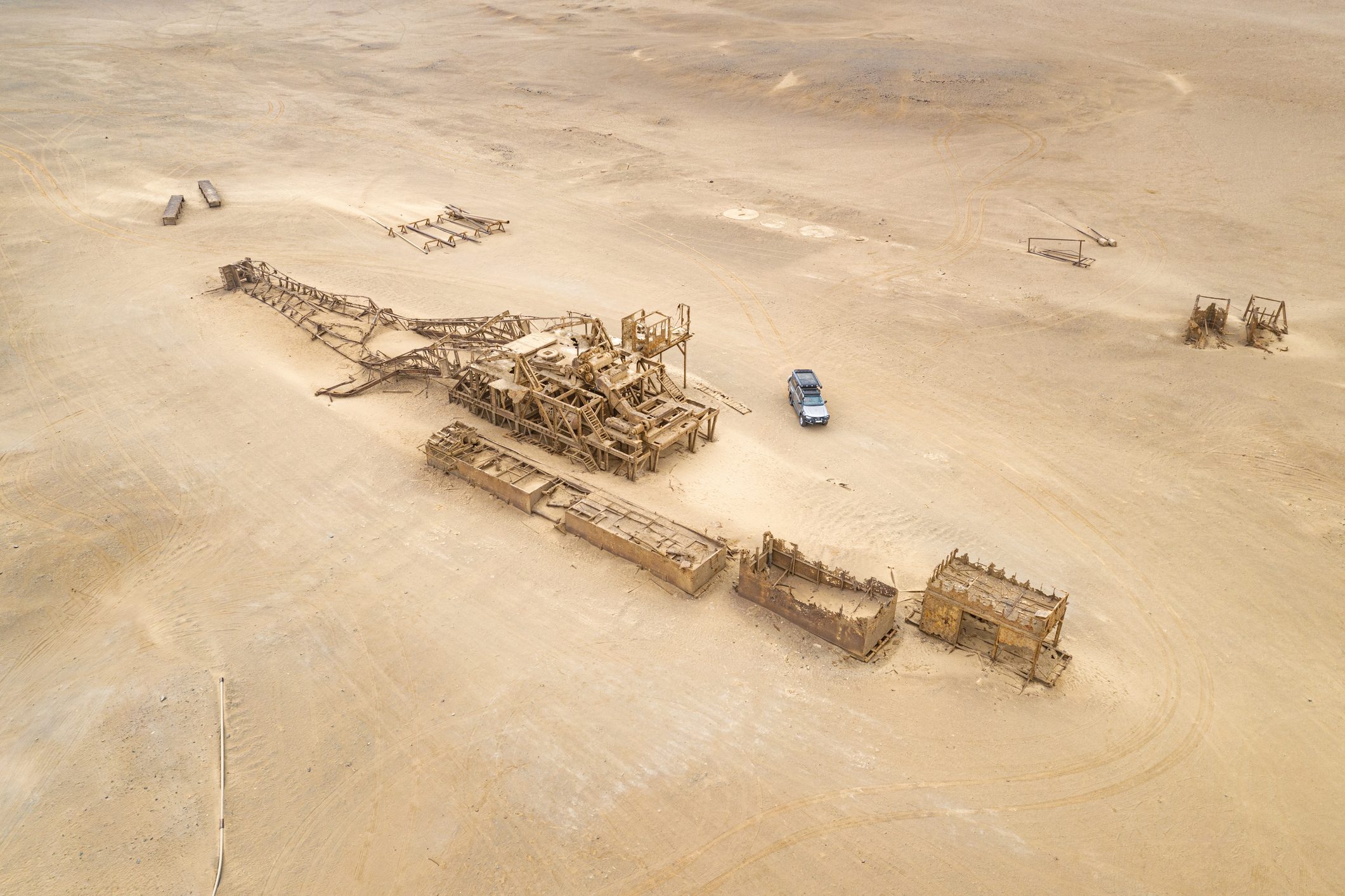 Oil Drill Tower Rig, Skeleton Coast, Namibia
