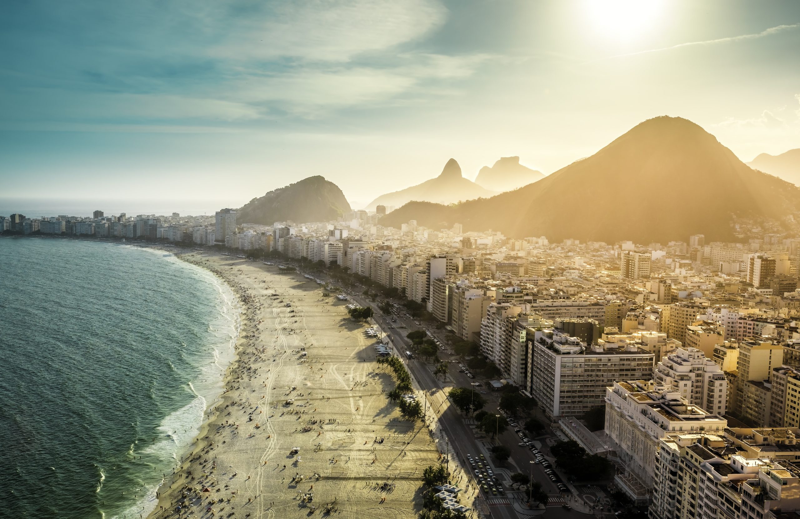 Copacabana area of Rio De Janeiro as seen from above